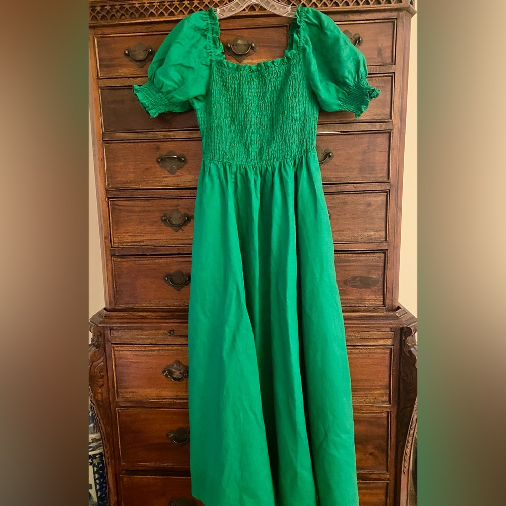 Boden Green Linen DressAdd